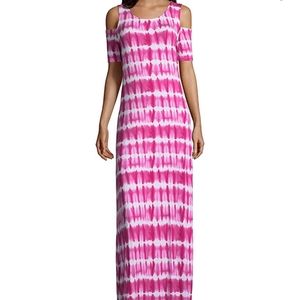 Design History Cold shoulder Maxi Dress Lotus Pink